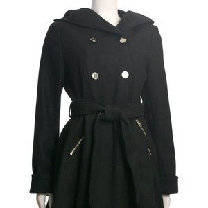 Jessica Simpson Double Breasted Black Wool Coat